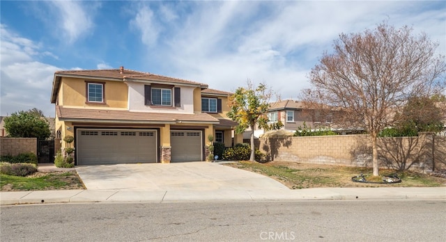 view of front facade with a garage