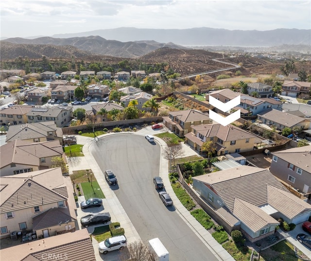 aerial view featuring a mountain view