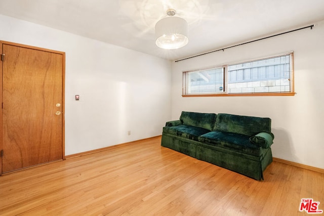 sitting room featuring hardwood / wood-style floors