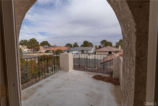 balcony with a residential view