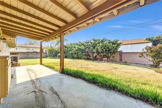 view of patio with central AC unit