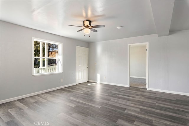 146 N Polk St, Lakeport, CA 95453 - spare room with ceiling fan and dark hardwood / wood-style flooring
