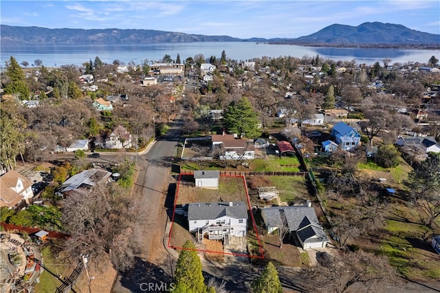 146 N Polk St, Lakeport, CA 95453 - aerial view with a water and mountain view