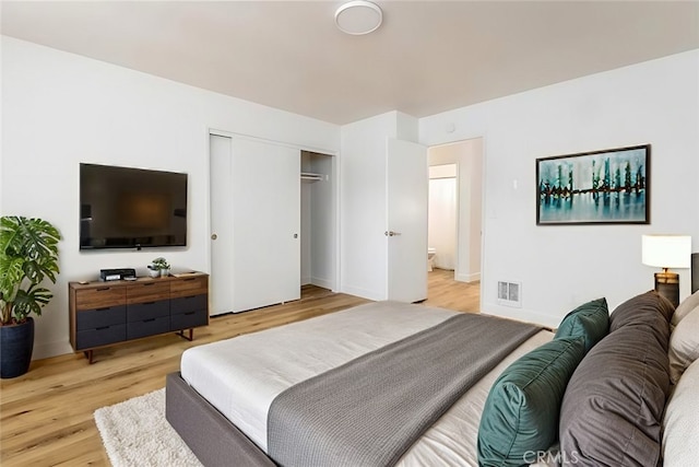 750 Chorro St Unit 5, San Luis Obispo, CA 93401 - bedroom featuring light wood-style flooring and a closet