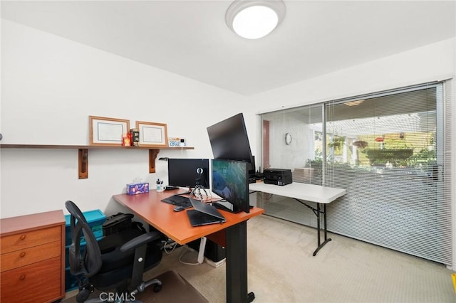 view of carpeted office