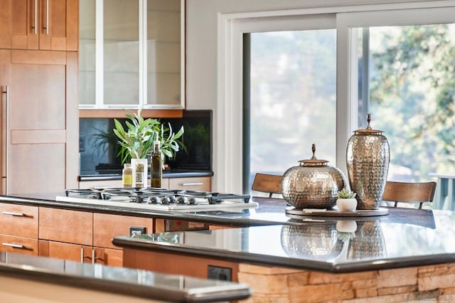 room details featuring stainless steel gas cooktop