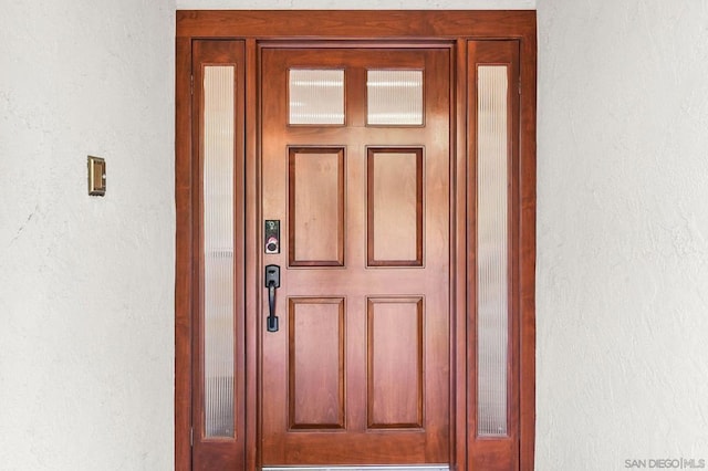 view of doorway to property