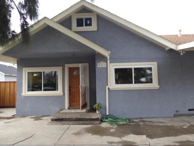 view of bungalow-style home