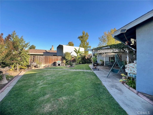 view of yard with a patio