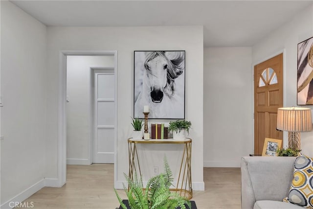 entryway featuring light hardwood / wood-style floors