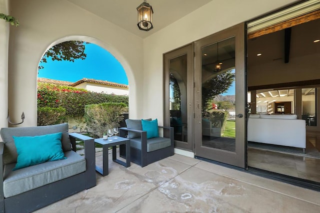 view of patio with outdoor lounge area