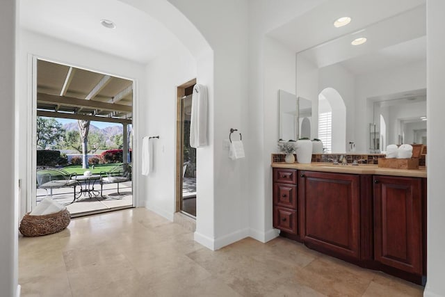 bathroom featuring vanity