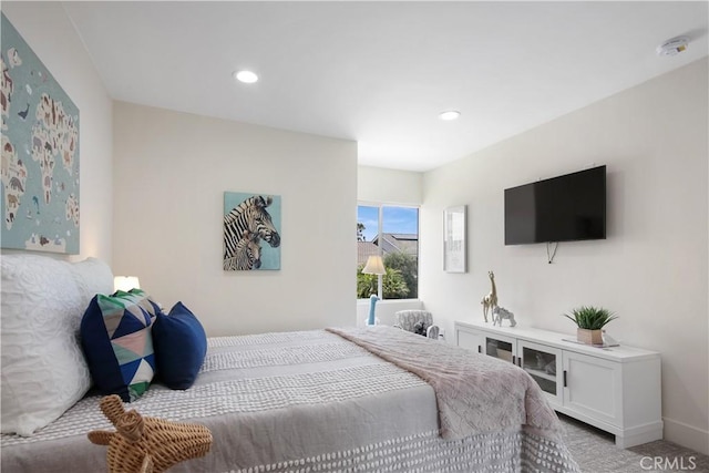 view of carpeted bedroom