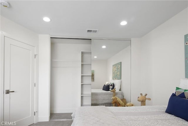 bedroom featuring a closet