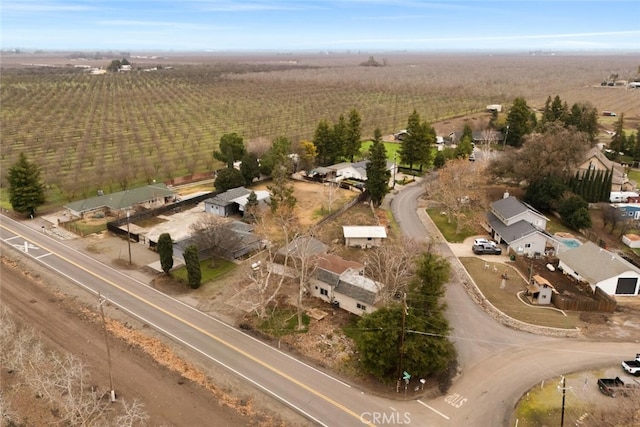 aerial view with a rural view