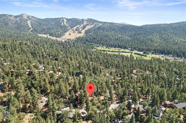 aerial view featuring a mountain view