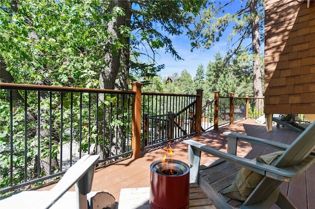 view of wooden deck