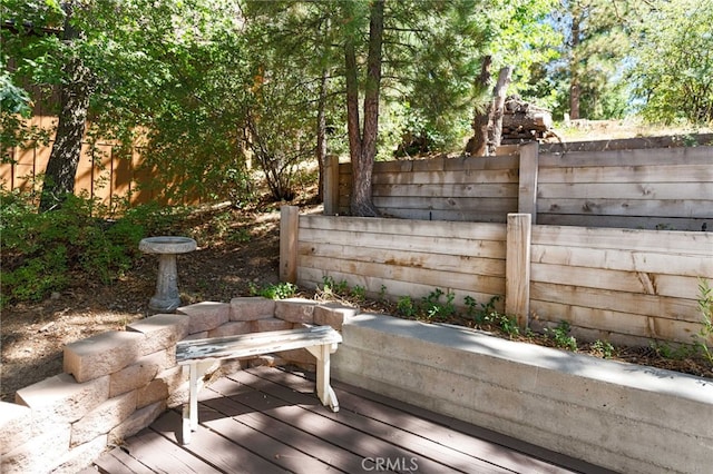 view of wooden deck