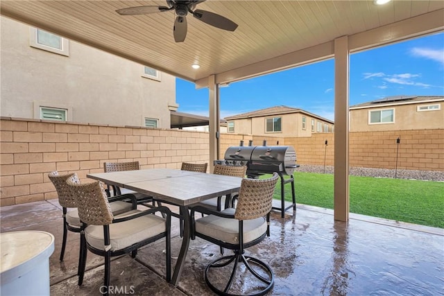 view of patio / terrace with grilling area