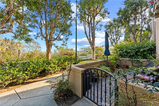 view of property's community with a gate