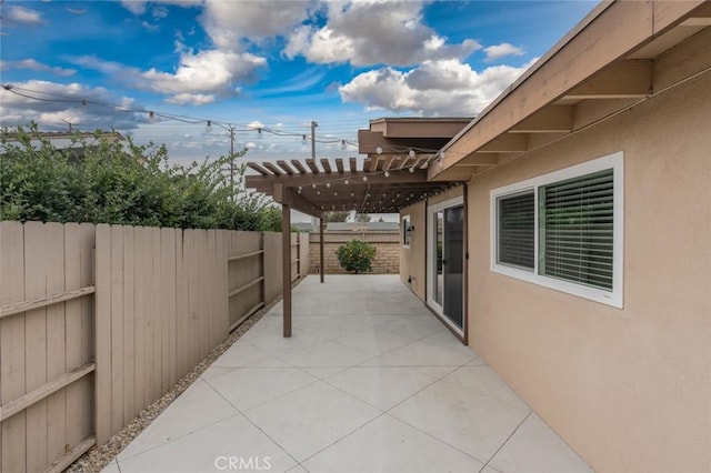 view of patio / terrace with a pergola