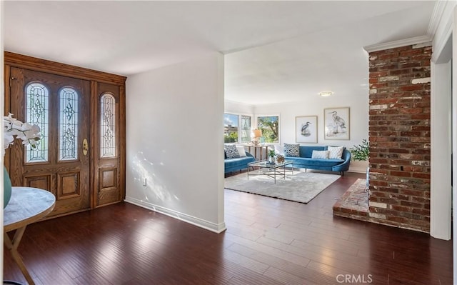 foyer featuring dark hardwood / wood-style flooring