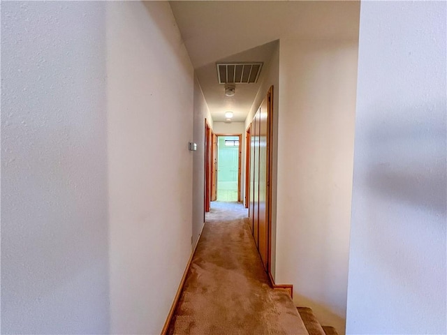2206 Bernina Dr, Pine Mountain Club, CA 93222 - corridor featuring attic access and light carpet