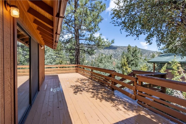 2206 Bernina Dr, Pine Mountain Club, CA 93222 - wooden deck featuring a mountain view
