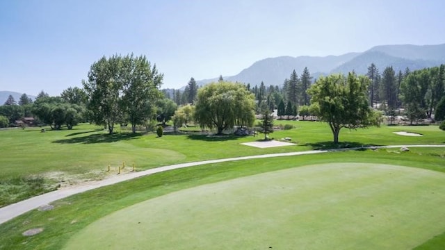 2206 Bernina Dr, Pine Mountain Club, CA 93222 - surrounding community featuring a mountain view, view of golf course, and a lawn