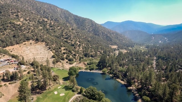 2206 Bernina Dr, Pine Mountain Club, CA 93222 - mountain view featuring a large body of water, a golf course, and a heavily wooded area