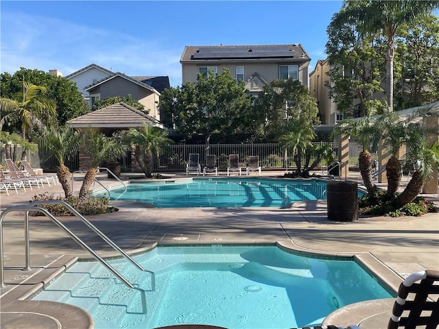 view of pool with a patio area