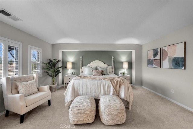 view of carpeted bedroom