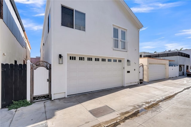 view of front property with a garage