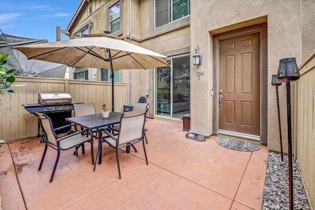 view of patio / terrace featuring area for grilling