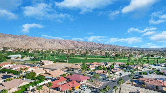 aerial view featuring a mountain view