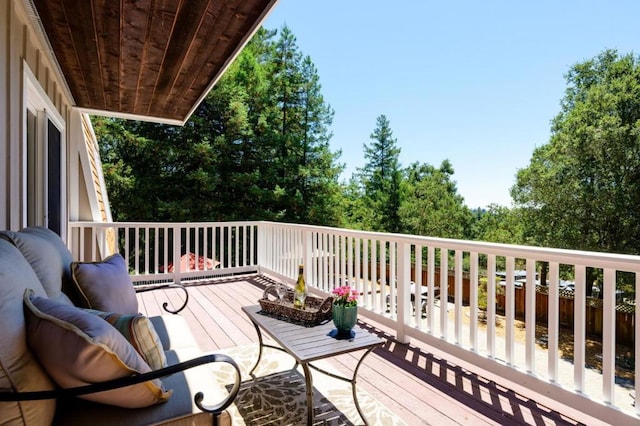 view of wooden terrace