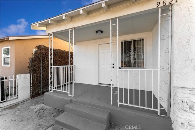 view of doorway to property