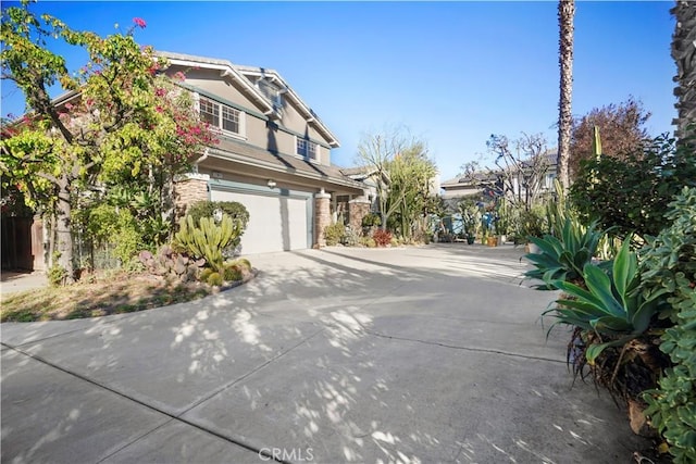 exterior space featuring a garage