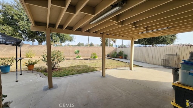 view of patio / terrace featuring a gazebo