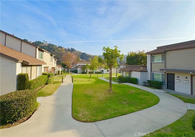 view of community featuring a yard