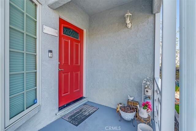 view of doorway to property