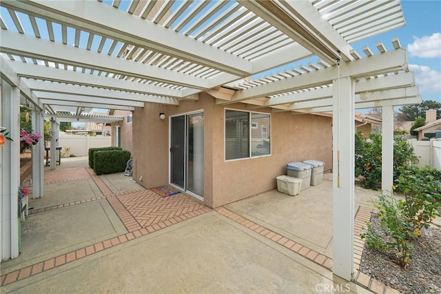 view of patio with a pergola