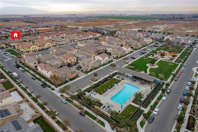 bird's eye view featuring a residential view