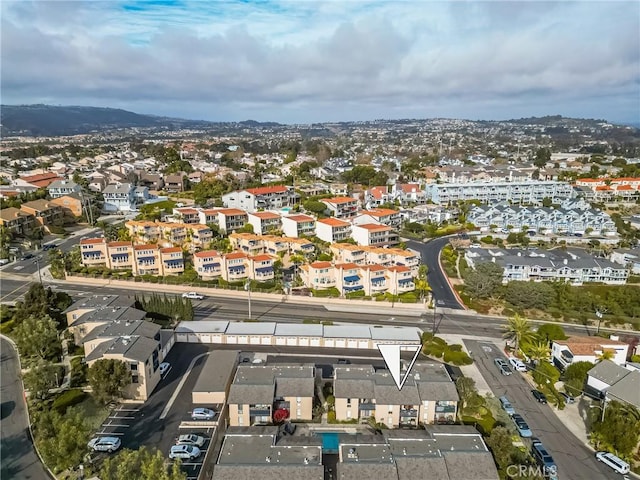 aerial view with a residential view