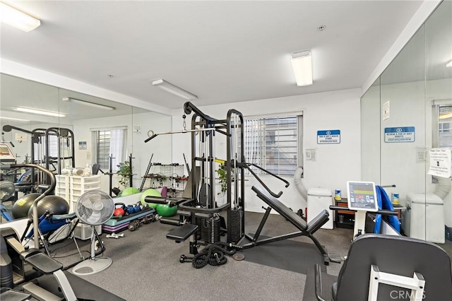 view of exercise room