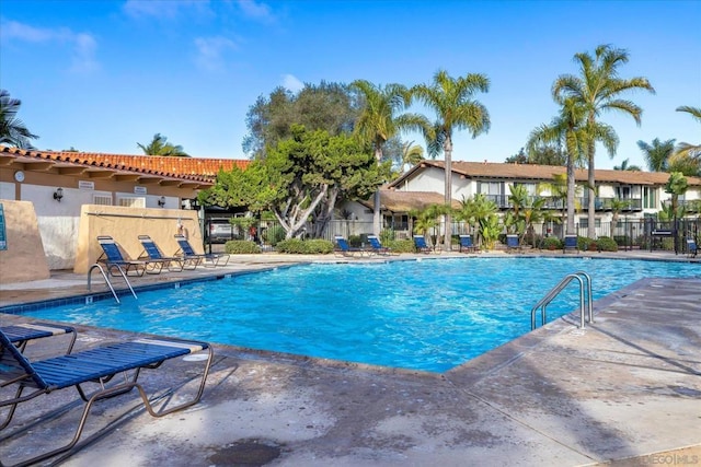 view of pool with a patio