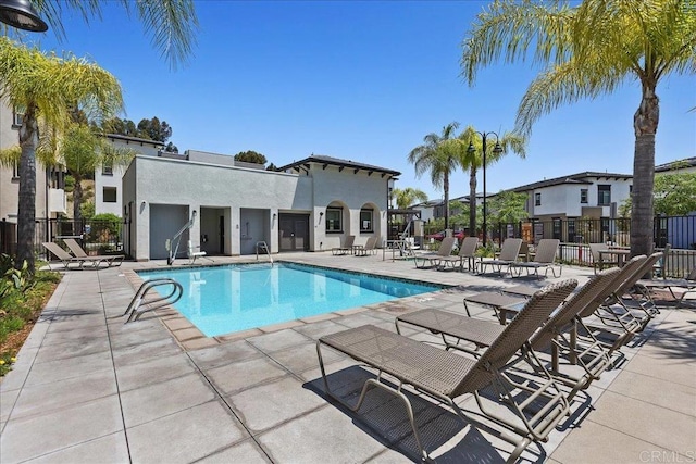 view of pool with a patio area