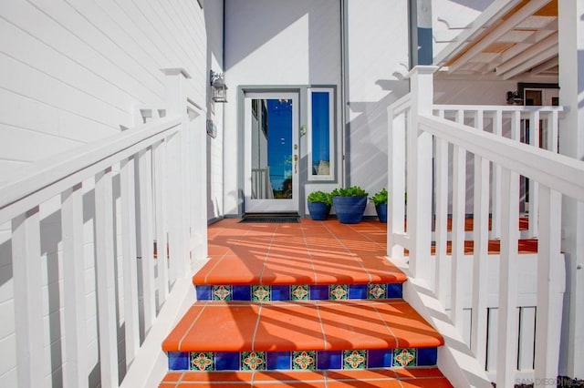 view of doorway to property