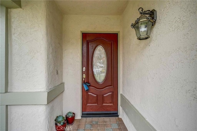 view of doorway to property