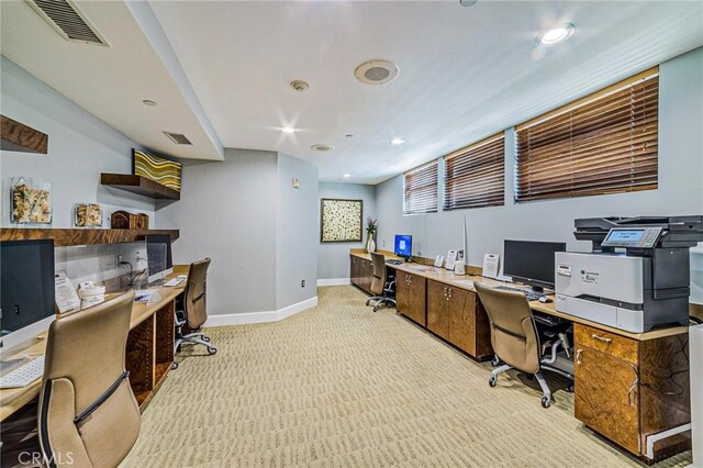100 S Alameda St Unit 307, Los Angeles, CA 90012 - office area featuring light colored carpet, baseboards, and recessed lighting